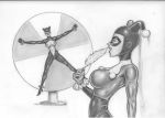  batman_(series) catwoman dc dc_comics female fred_sadek harley_quinn monochrome ralphieboy selina_kyle 