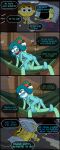 big_city_greens blue_hair blue_skin comic_strip completely_nude_female completely_nude_male cricket_green flower_in_hair justin_(big_city_greens) sex_on_hammock speech_bubbles tilly_green val_(big_city_greens)