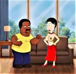  barbara_pewterschmidt breasts cleveland_brown dress erect_nipples family_guy no_bra the_cleveland_show 