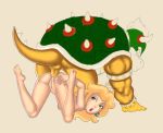 1boy 1girl all_fours anal bowser doggy_position full_body hair koopa long_hair male/female monster nintendo nude penis princess_peach pussy sex super_mario_bros. tail