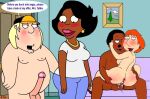  breasts cheating_husband cheating_wife cleveland_brown donna_tubbs family_guy interracial lois_griffin puffy_pussy the_cleveland_show uso_(artist) 