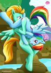  69 equestria_untamed equine lightning_dust my_little_pony palcomix pussylicking rainbow_dash yuri 