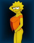  bare_butt dress large_areolae large_breasts lisa_simpson lisalover pale_areolae see-through_clothes the_simpsons 