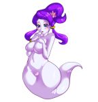  1girl blue_eyes blush bracelet breasts curvy finger_to_mouth flower ghost ghost_girl hair hair_flower hair_ornament hairless_pussy heart jewelry large_breasts long_hair monster_girl night_of_the_werehog nude pointing purple_hair pussy raa_(sonic) sega solo sonic_(series) sonic_unleashed twintails uncensored wide_hips 