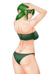  1girl alluring ass back bra green_hair legs mafen panties soul_calibur talim 