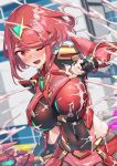 1girl big_breasts bob_cut breasts clothed_female pony_farm pyra_(xenoblade) red_eyes red_hair short_hair tagme video_game_character video_game_franchise xenoblade_(series) xenoblade_chronicles_2
