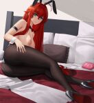  animal_ears ass breasts bunny_ears bunny_girl clothing footwear high_heels high_resolution high_school_dxd large_filesize nipples no_bra official_watermark pantyhose rias_gremory shoes tail very_high_resolution zaphn 