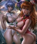  ass asuka_langley asuka_langley_souryuu ayanami_rei breasts clothing eva_01 high_resolution leotard logan_cure neon_genesis_evangelion nipples no_bra pussy rei_ayanami see-through torn_clothes uncensored wet wet_clothes 