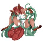  1girl anthro anthrofied barefoot breasts feet furry nude pawpads paws pokemon pussy soles solo tail tentacle toes vulpix 