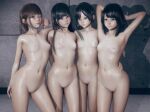  3d 4girls asian asian_female black_hair breasts completely_nude completely_nude_female female_full_frontal_nudity female_nudity female_only lineup namaniku8282 nude nude_female pussy several_fully_nude_girls small_breasts vulva young young_girl 