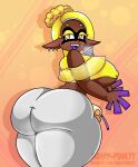 1girl ass big_ass big_breasts bottom_heavy breasts bubble_ass bubble_butt clothing daisy-pink71 dark-skinned_female dark_skin dat_ass erect_nipples fat_ass fat_butt female_only frye_(splatoon) half-closed_eyes huge_ass insanely_hot large_ass large_butt looking_at_viewer looking_back nintendo nipples red_eyes seductive sexy sexy_ass sexy_body sexy_breasts smelly_ass splatoon_(series) splatoon_3 tentacle_hair thick_ass thick_thighs under_boob wide_hips yellow_hair