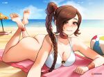  1girl 1girl 2022 :3 ankle_wraps ankleband asian_female ass avatar:_the_last_airbender back barefoot beach beach_ball beach_towel beach_umbrella big_breasts big_breasts big_breasts bikini birds blush bottomless braid breasts brown_hair bubble_ass bubble_butt cleavage clouds cloudscape confident cute day eyebrows_visible_through_hair eyes_visible_through_hair feet feet_up female_focus female_only foot_fetish full_body high_res light-skinned_female long_hair looking_at_viewer lying lying_down lying_on_stomach myst nickelodeon ocean outdoor_nudity outside partial_nudity sand selfpic shovel smile smug smug_face soft_shading soles solo_female solo_focus summer swept_bangs swimsuit tagme teen the_pose thick_thighs toes ty_lee water yhw 