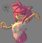  1girl 1girl 1girl amy_rose anthro areola bottomless breasts closed_eyes clothed clothing curvy_figure eulipotyphlan eyelashes featureless_crotch fur grey_background head_tuft hedgehog lewdmcgill mammal navel nipples pink_areola pink_body pink_fur pink_nipples sega shirt simple_background slim sonic_the_hedgehog_(series) stretching tan_body tan_fur thick_thighs topwear translucent translucent_clothing translucent_topwear tuft white_clothing white_shirt white_topwear wide_hips 