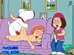  breasts brian_griffin erect_nipples erect_penis family_guy glasses hat lois_griffin masturbation meg_griffin pussy_juice shaved_pussy spread_legs thighs vaginal 
