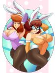  1girl 2_girls :3 ass ass_to_ass big_ass big_ass big_breasts big_breasts bimbo brown_hair bubble_ass bubble_butt bunny_ears bunny_girl bunnysuit curvy daphne_blake easter_egg fat_ass female_only freckles glasses hanna-barbera huge_ass huge_breasts large_ass long_hair pantyhose red_hair scooby-doo seductive seductive_look seductive_smile sexy sexy_armpits sexy_ass sexy_body sexy_breasts sexy_pose short_hair smelly_armpits smelly_ass sonson-sensei teen thick_ass thick_thighs velma_dinkley 
