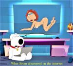  ass breasts brian_griffin family_guy lois_griffin nude tan_line thighs 