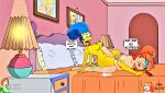  ass breasts erect_nipples lesbian_sex marge_simpson nude pussy_juice scissoring the_simpsons thighs yuri 