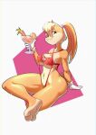  1girl 1girl 1girl alternate_version_available anthro beverage big_breasts breasts erect_nipples erect_nipples_under_clothes female_only furry holding holding_beverage lola_bunny looking_at_viewer looney_tunes navel nipples notilustregui one-piece_swimsuit pubic_hair rabbit red_swimsuit smile solo_female space_jam swimsuit warner_brothers 