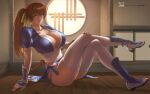 1girl absurd_res alluring ass beautiful big_breasts breasts brown_eyes brown_hair cleavage dead_or_alive dead_or_alive_2 dead_or_alive_3 dead_or_alive_4 dead_or_alive_5 dead_or_alive_6 dead_or_alive_xtreme dead_or_alive_xtreme_2 dead_or_alive_xtreme_3_fortune dead_or_alive_xtreme_beach_volleyball dead_or_alive_xtreme_venus_vacation fuckable hair_ribbon high_res hot insanely_hot inviting inviting_to_sex kasumi_(doa) lips long_hair looking_at_viewer naked_under_clothes ninja no_bra no_panties no_underwear nude_underneath pelvic_curtain ponytail ribbon seductive sexy short_sleeves sitting stockings sword tecmo thick_thighs thighs tomo_eokaiteru weapon window wooden_floor