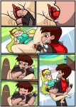 1boy 1girl blonde_hair blue_eyes brown_eyes brown_hair canon_couple comic fingering fingers_in_pussy marco_diaz penis_in_pussy pussy sex star_butterfly star_vs_the_forces_of_evil tongue tongue_in_pussy
