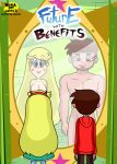 1boy 1girl aged_up blonde_hair blue_eyes breasts brown_eyes brown_hair canon_couple comic disney future_with_benefits_(star_vs._comic)_(xierra099) horns latino magic_wand marco_diaz muscular_male nude nude_female nude_male star_butterfly star_vs_the_forces_of_evil xierra099