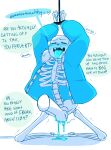 animated_skeleton blue_jacket blue_tongue bodily_fluids bondage bottom_sans bottomless bound_wrists closed_eyes clothed degradation disembodied_hand dripping_cum english_text fingering fluids genjisbuttclub jacket jacket_only kneel male_only monster partially_clothed partially_nude pov sans sans_(undertale) skeleton text tied_up tied_wrists tongue tongue_out touching_crotch trembling uke_sans undead undertale undertale_(series) white_background