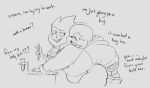 1_girl 1boy 1boy1girl 1girl 1girl1boy 2017 alphys alphys_(undertale) animated_skeleton anthro breast_grab clothed duo english_text female female_anthro from_behind grabbing_breasts grabbing_from_behind hetero holding_object holding_pencil hoodie hugged_from_behind hugging hugging_from_behind implied_erect_penis implied_erection lab_coat labcoat lameandashamed lizard lizard_girl male male/female monster pencil reptile reptile_girl salphys sans sans_(undertale) sansphys scalie skeleton sketch straight test_tube text undead undertale undertale_(series)