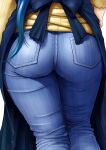  1girl 1girl 1girl absurd_res anime_milf apron ass ass_focus big_ass blue_hair close-up clothed_female curvy denim female_focus female_only from_behind gundam gundam_build_fighters hand_on_hip high_res iori_rinko jeans long_hair mature mature_female milf milf pants pantylines plump ribbed_sweater simple_background skin_tight solo_female solo_focus sweater tagme thick_thighs thighs tight_jeans tight_pants tyno very_long_hair white_background wide_hips 