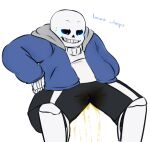 1boy 2015 2d 2d_(artwork) animated_skeleton blue_blush blue_hoodie blue_jacket blush chubby clothed digital_media_(artwork) english_text hooded_jacket hoodie jacket looking_at_self looking_down male male_only monster omorashi partially_colored pee peeing peeing_self sans sans_(undertale) sitting skeleton suckmytrombone text tumblr undead undertale undertale_(series) urinating urination video_game_character video_games white_background