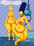 bart_simpson belly big_ass bynshy chubby chubby_female enema femboy marge_simpson mother_&amp;_son small_breasts the_simpsons