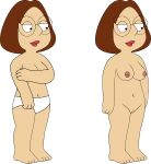 family_guy hands_on_breasts meg_griffin nude panties standing