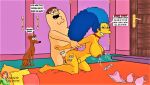  ass bouncing_breasts cheating cheating_husband cheating_wife crossover dialogue doggy_position erect_nipples family_guy huge_breasts lactating marge_simpson normal9648 peter_griffin santa&#039;s_little_helper the_simpsons thick_thighs vaginal 