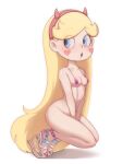  1girl blonde_hair blue_eyes high_heels legs long_hair open_mouth sling_bikini small_breasts star_butterfly star_vs_the_forces_of_evil 