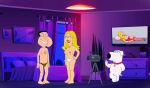  american_dad breasts brian_griffin crossover erect_nipples family_guy francine_smith glenn_quagmire panties thighs 