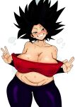 1girl 1girl 1girls ajaycolor big_breasts big_breasts bitch black_hair blush breasts bunkwizard caulifla chubby cleavage clothed color color_edit colored colored_inner_hair colored_sketch colored_skin colorized dragon_ball dragon_ball_super female_only female_saiyan fully_clothed hooker large_ass looking_at_viewer looking_back mature_female navel nipple_bulge peace_sign pervert pervert_female pointy_nipples presenting prostitution pulling_shirt recolor saiyan sex_invitation sexually_suggestive shounen_jump slightly_chubby smile solo_female solo_focus sweat sweatdrop thick_thighs thighs tight_clothing tubetop venus_body wide_hips wide_thighs