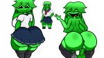  1boy 1girl 1girl1boy ass fat_ass geometry_dash green_body green_face happy_face happy_sex jp20414(artist) penis pussy reference_image thewboy_nsfw white_shirt 