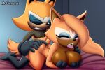 ai_generated archie_comics boyfriend_and_girlfriend hedgehog hedgehog_ hedgehog_sonic_the_hedgehog_(series) mobians.ai oc whisper_the_wolf