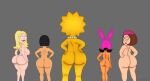  5girls american_dad ass big_breasts bob&#039;s_burgers edit family_guy francine_smith huge_ass lisa_simpson lisalover looking_at_viewer louise_belcher meg_griffin presenting_hindquarters the_simpsons tina_belcher wide_hips 