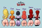  1girl 6girls adult age_difference artist_request ass ass_comparison ass_focus atrocia back back_view big_ass big_thighs black_hair blonde_hair booty bottomless bottomless_female breasts bubble_ass bubble_butt butt_comparison butt_crack butt_focus cartoon_network claire_(billy_&amp;_mandy) clothes clothing covered_breasts crossover dat_ass eris_(billy_&amp;_mandy) evil_con_carne exposed exposed_ass exposure fat_ass fat_butt female_focus female_only fishnet_stockings fishnets functionally_nude functionally_nude_female girls gladys_(billy_&amp;_mandy) grey_skin huge_ass huge_thighs large_ass large_butt legs legwear light-skinned light-skinned_female light_skin long_hair major_dr._ghastly malaria milf milfs multiple_girls no_panties no_pants no_underwear orange_hair phat_ass presenting_ass presenting_butt presenting_hindquarters red_hair short_hair showing_ass stockings teen the_grim_adventures_of_billy_and_mandy thick_ass thick_hips thick_thighs thigh_gap thighs topwear 