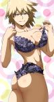  1girl ass blonde_hair boobs_and_butt_pose breasts lingerie mature milf milf mitsuki_bakugou my_hero_academia red_eyes 