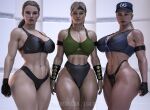  1girl 3_girls 3d alluring ass athletic athletic_female big_ass big_breasts big_breasts blonde_female blonde_hair breasts bubble_ass bubble_butt bust cga3d curvaceous curvy curvy_female curvy_figure erotichris female_abs female_focus fit_female hips hourglass_figures large_thighs legs light-skinned_female light_skin mature mature_female midway midway_games milf mortal_kombat mortal_kombat_(1995) mortal_kombat_11 mortal_kombat_1_(2023) mortal_kombat_4 mortal_kombat_armageddon mortal_kombat_deadly_alliance mortal_kombat_deception mortal_kombat_ii slim_waist sonya_blade sonya_blade_(mk_1) thick thick_ass thick_hips thick_legs thick_thighs thighs thong top_heavy ultimate_mortal_kombat_3 voluptuous voluptuous_female waist wide_hips 