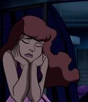  1girl closed_eyes daphne_blake gif scooby-doo_stage_fright screencap wind_lift 