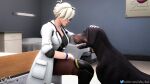 3d animated blonde_hair doctor dog dog_penis eshu-chan mercy_(overwatch) missionary multiple_positions stroking_penis tagme webm zoophilia