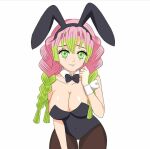  bunny_ears bunnysuit cosplay demon_slayer hfxpins kanroji_mitsuri pink_hair 