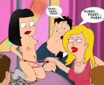  american_dad bar captions flashing_lights francine_smith funny gif guido_l hayley_smith implied_music mom_and_daughter panties_down stan_smith stripper_pole talking 
