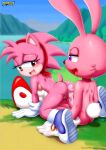  amy_rose archie_comics bbmbbf furry mach_the_rabbit mobius_unleashed palcomix rosy_the_rascal sega 