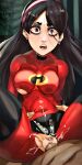  bodysuit breasts erect_nipples erect_penis shaved_pussy the_incredibles thighs vaginal violet_parr 