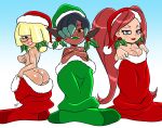  3_girls aeolus aiba_manami anime_style ass baby_doll baby_doll_(dc) batman:_the_animated_series batman_(series) big_ass blonde_hair breasts bubble_butt christmas christmas_stocking cleavage comic_book_character covered_breasts covered_nipples crossover dc_comics dcau disney female_only kikimora la_brava_(my_hero_academia) lipstick long_hair looking_at_viewer looking_back mary_dahl monster monster_girl multiple_girls my_hero_academia red_hair red_lipstick red_skin short_hair shortstack smile stockings the_new_batman_adventures the_owl_house 
