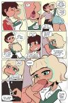 1boy 1girl aged_up ass big_ass big_penis comic dialogue disney disney_channel disney_xd end_of_year_party english english_text fellatio imminent_fellatio imminent_sex jackie_lynn_thomas kissing latino male marco_diaz penis raicosama short_shorts shorts_removed star_vs_the_forces_of_evil tomboy undressing