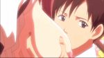  animated animated_gif breast_grab breasts brown_hair female gif grabbing love_selection 
